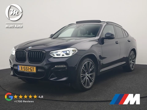 BMW X4 M40i M Sport 354pk | Trekhaak Af Fabriek | Panodak | Head Up | Adaptive Cruise | 360 Camera | Adaptief Onderstel | Lederen Sportstoelen Memory & Verwarmd | 21"L.M | Keyless | Blis | Sfeerverlichting | Apple Carplay |