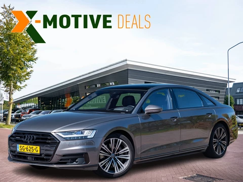 Audi A8 55 TFSI quattro Lang Pro+ | B&O Advanced High | Achterasbesturing | Stoelventilatie + Massage voor + achter | HUD | HD Matrix Led verl | 20” LM | Nachtzicht | Ass pack: City Tour Comfort | 360cam | Etc.. Org NL