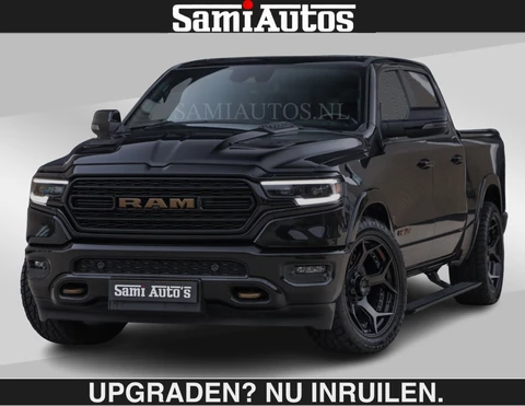 Dodge Ram Pick-Up BLACK ON BLACK LIMITED | 5.7 V8 402 PK | 74950,- | HUD | DIKKE WIELEN | LUCHTVERING | LUXE LEDER | ADAPTIVE CRUISE | COMFORT STOELEN | BOM VOL | DUBBELE CABINE 5 PERSOONS | LUXE BEDRIJFSAUTO | DC |