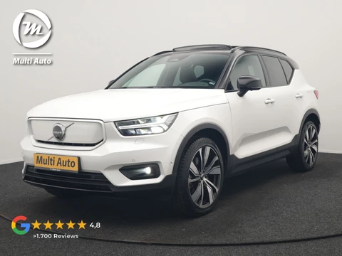 Volvo XC40 Pro Recharge Pure Electric 70kWh 232pk | Panodak | Adaptive Cruise | 360 Camera | Warmtepomp | Sportstoelen Memory & Verwarmd | Harman / Kardon | Google Assistent | 20"L.M | Stuur Verwarmd | Keyless | Blis | DAB |