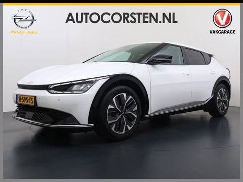 Kia EV6 Plus Long Range 77.4kWh Trekhaak Warmtepomp Leder+Ventilatie+Verwarming Camera Adap.Cruise Meridian®-Audio Stuur+Achterbankverwarming Elek.Stoelen+Memory Navi Ecc SOH 100% Elek.Achterklep Apple Carplay Android Auto Privacy Glas Pdc Lmv Led DAB 1.600KG Trekgewicht Dealeronderhouden