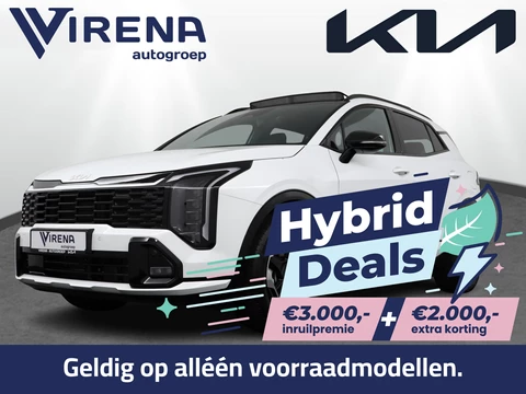 Kia Sportage 1.6 T-GDi Hybrid GT-Line - €5.000,- voordeel - Schuif-/kanteldak - Stoel-/stuurverwarming - Navigatie - Cruise Control - Fabrieksgarantie tot 06-2033