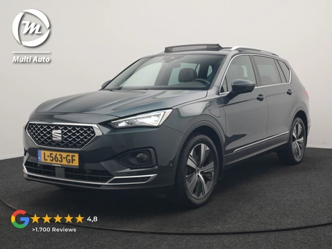 SEAT Tarraco 1.4 TSI e-Hybrid Xcellence PHEV 245pk | Trekhaak Af Fabriek | Panodak | Adaptive Cruise | Camera | Sportstoelen & Stuur Verwarmd | Blis | Keyless | Apple Carplay | Virtual | Navigatie | DAB | 19"L.M | Plug In Hybrid |