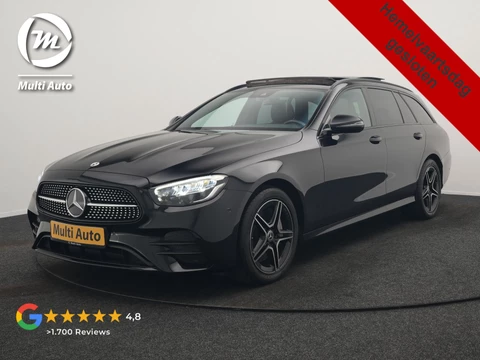 Mercedes-Benz E-Klasse Estate 300 e AMG Line PHEV 320pk Dealer O.H. | Panodak | Camera | Alcantara Sportstoelen Verwarmd | Sfeerverlichting | Blis | Apple Carplay | Night Pakket | Virtual | Navigatie | DAB | Plug In Hybrid |