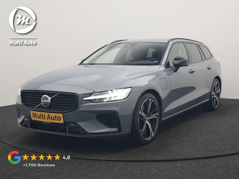 Volvo V60 T6 AWD Plus Dark LONG RANGE PHEV 350pk Dealer O.H. | Adaptive Cruise | Camera | Harman / Kardon | Lederen Sportstoelen Memory & Verwarmd | Keyless | Blis | Stuur Verwarmd | Google Assistent | Apple Carplay | Plug In Hybrid |