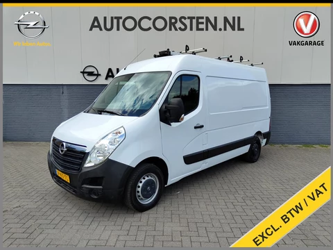 Opel Movano 2.3CDTI 146PK Bi-Turbo L2H2 3-Persoons Airco Cruise Trekhaak Pdc Schuifdeur ESP Bluetooth Betonplex Vloer Wandbetimmering EURO6 2.500KG Trekgewicht