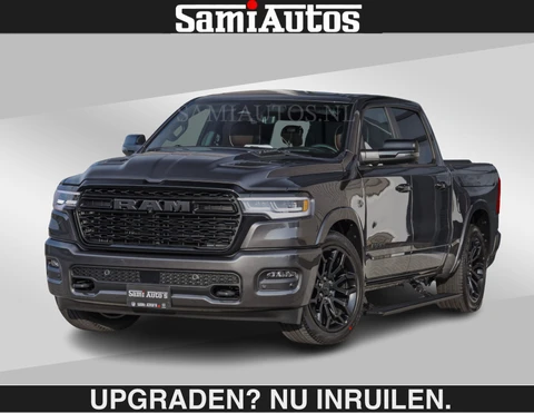 Dodge Ram Pick-Up LIMITED 5.7 V8 HEMI | €79.950 excl excl | MAXIMAAL UITGERUST | NIEUWE KLEUR Granite Crystal Pearl met Ebony Red interior seats | DUBBELE CABINE | 5 PERSOONS | DC | Allernieuwste Limited in nieuwe kleur Granite Crystal Pearl – volledig uitgerust met alle opties.