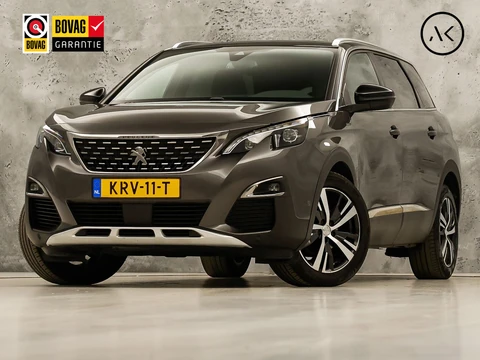 Peugeot 5008 1.2 PureTech GT-Line 7 Persoons (PANORAMADAK, APPLE CARPLAY, LEDER, STOELVERWARMING, 360 CAMERA, DRIVE SELECT, KEYLESS, GETINT GLAS, NIEUWSTAAT)
