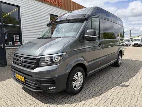 Volkswagen Crafter 35 2.0 TDI 177pk L3H3 ( L2H2 ) DC 6 persoons Comfortline / euro 6 / bpm vrij / vaste prijs rijklaar € 31.950 ex btw / lease vanaf € 521 / airco / cruise / grijs metallic !