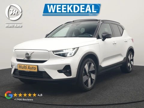 Volvo XC40 Recharge Ultimate 69 kWh 231pk Dealer O.H. | Trekhaak Af Fabriek | Panodak | Warmtepomp | Adaptive Cruise | 360 Camera | Harman / Kardon | Sportstoelen Memory & Verwarmd | Keyless | Blis | Apple Carplay | Google | Stuur Verwarmd |