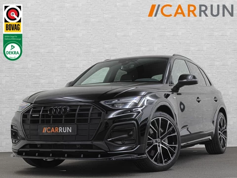 Audi Q5 50 TFSI e 300PK | Luchtvering | B&O Sound | Leder | Carbon | Sportstoelen | Carplay | Zwarte Hemel | Standkachel | Stoelverwarming | 3-Zone Clima | Black-Optic | Zonwering | Virtual Cockpit | LED | Autom. Achterklep | Bovag Garantie |