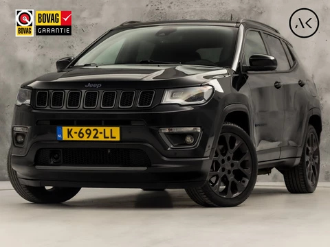Jeep Compass 4xe 240 Plug-in Hybrid Electric S 240Pk Automaat (APPLE CARPLAY, NAVIGATIE, CAMERA, KEYLESS, LEDER, SPORTSTOELEN, ZWART HEMEL, GETINT GLAS, NIEUWE APK, NIEUWSTAAT)