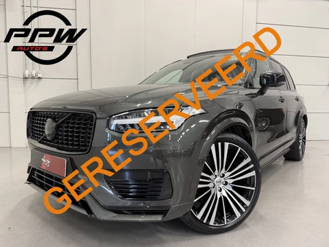 Volvo XC90 T8 Recharge AWD R-Design 49.000km/PANO/LUCHTVERING/SOH 96%/TREKHAAK/22"/HEAD-UP/H&K/LEER-ALCANTARA R-DESIGN SP. STOELEN/MEMORY/ACC/PILOT-ASSIST/PINE-GREY/NET OH BEURT GEHAD BIJ VOLVO