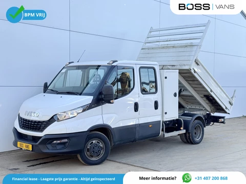 Iveco Daily 35C14 2.3 Kipper Dubbele Cabine Dubbellucht 3,5t Trekhaak 6 Stoelen Airco Cruise Control Benne Tipper