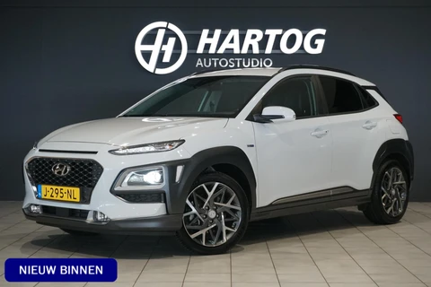 Hyundai Kona 1.6 GDI HEV Premium * DEALDER ONDERHOUDEN * + KEYLESS / LEDER / STOELVENTILATIE / CAMERA / HUD