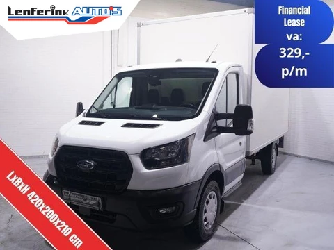 Ford Transit 2.0 TDCI 130 pk Bakwagen met Laadklep Airco Cruise Control, Lane Assist, LxBxH 420x200x210 cm, 3-Zits