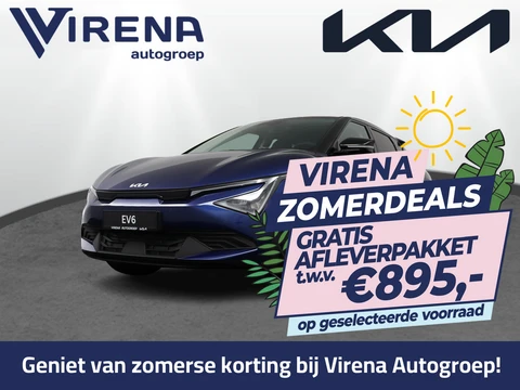 Kia EV6 Light Edition 63 kWh - *DEMO* - Navigatie - Getint Glas - Stoel-/stuurverwarming - Cruise Control - Fabrieksgarantie tot 02-2032