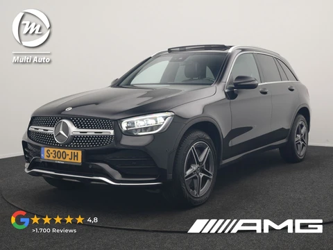 Mercedes-Benz GLC 300e 4MATIC Business Solution AMG 320pk Dealer O.H. | Trekhaak Afn. | Panodak | Camera | Alcantara Sportstoelen Verwarmd | Sfeerverlichting | Apple Carplay | Cruise Control | Navigatie | DAB | 19"L.M | Plug In Hybrid |