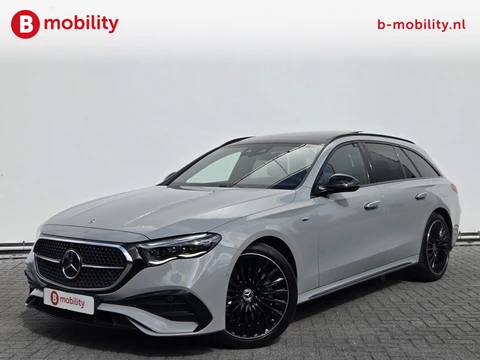 Mercedes-Benz E-Klasse Estate 300 e AMG Line Alpinegrijs Trekhaak 2100kg Panoramadak | 360 Camera | Burmester | Distronic Plus | Sportstoelen