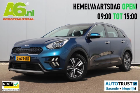 Kia Niro 1.6 GDi Hybrid DynamicLine Automaat Half Leder Navigatie Camera Adaptive Cruise Lane Assist Clima Carplay Android