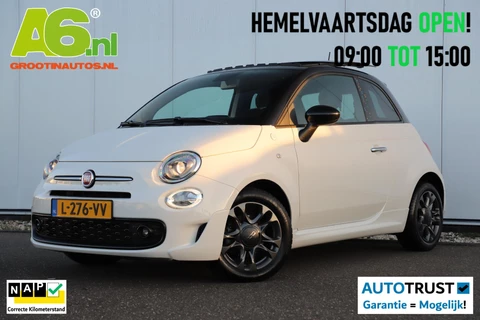 Fiat 500 1.0 Hybrid Hey Google Schuifdak 15 inch LMV Half Leder Carplay Navigatie Airco Cruise Control