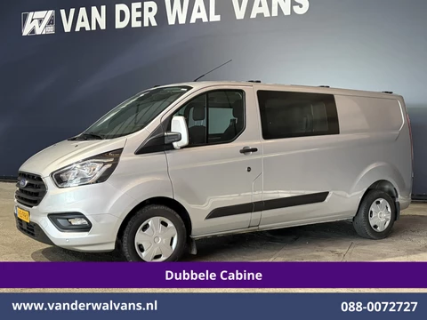 Ford Transit Custom 2.0 TDCI 131pk L2H1 Dubbele Cabine Euro6 Airco | 5-Zits | Camera | Apple Carplay | LED | 2800kg Trekhaak Android Auto, Cruisecontrol, Parkeersensoren, Stoelverwarming, Verwarmde voorruit, Dakdragers