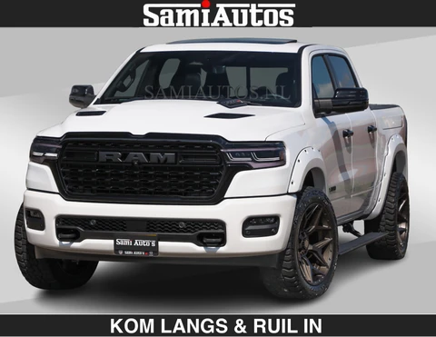 Dodge Ram Pick-Up Limited 540 PK De Meest Luxe en Volle in zijn Klasse | Massage + Full Option | Comfortabele Dubbele Cabine met Royale 5 Zitplaatsen | BPM vrij | Nu Leverbaar uit Voorraad | Voorraad Nr 2351 - 7478 | De specialist in Amerikaanse pick‑ups in Nederland en Europa.