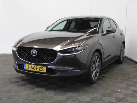 Mazda CX-30 2.0 e-SkyActiv-X M Hybrid Luxury CLIMATE | SCHDAK | LMV18 | CARPLAY | MEMSEATS | STOEL/STUURVERW | HEAD-UP | LEER | AFNBTRHAAK | CAMERA360 | ADAPCRUISE | DAB | LED