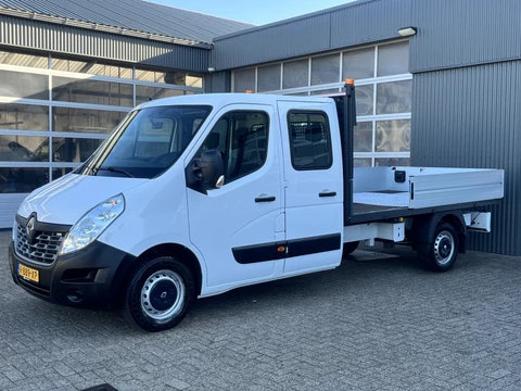 Renault Master T35 2.3 dCi L3 DC Airco Cruise controle Trekhaak 2500kg trekgewicht Pick-up Openlaadbak Telefoonvoorbereiding 6-Persoons pick-up p-up Euro 6 Bpm vrij!