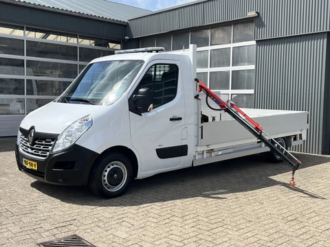 Renault Master T31 Z.E. L3H1 100% Elektrische 160km WLTP Maxilift m50 laadkraan Airco Achterruitrijcamera Gereedschapskist Open laadbak Pick-up Ideaal voor emissie zone zero!! Bakwagen Kraan 1e eigenaar