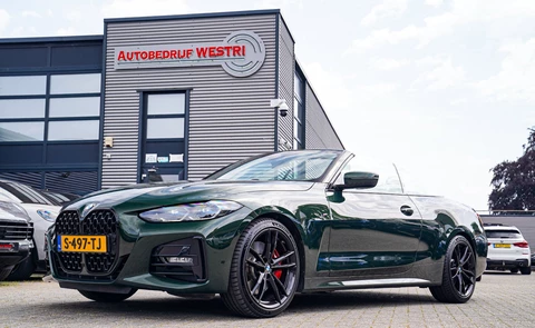 BMW 4-serie Cabrio 430i High Executive |Sanremo green | LaserLED | Stoelkoeling | Camera | Nekverwarming | Carbon
