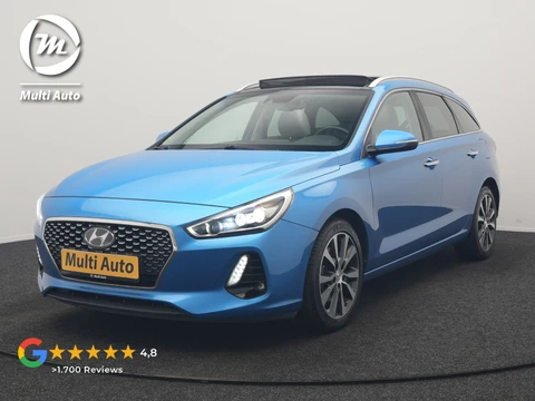 Hyundai i30 Wagon 1.4 T-GDI Premium 141pk | Panodak | Adaptive Cruise | Camera | Lederen Sportstoelen Memory & Ventilatie | Keyless | BLIS | Stoelen & Stuur Verwarmd | LED Koplampen | Navigatie | DAB |