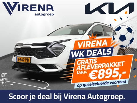 Kia Sportage 1.6 T-GDi Hybrid GT-Line Automaat Apple Carlpay/Android Auto - Cruise Control Adapatief - Dodehoekdetectie - Panorama Dak - Navigatie -  Stoel/Stuurverwarming - Trekhaak - Fabrieksgarantie tot 05-2031