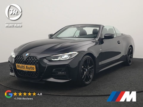 BMW 4 Serie Cabrio 430i M Sport 245pk Dealer O.H. | Adaptief Onderstel | Nekverwarming | Camera | Lederen Sportstoelen Memory & Verwarmd | Hifi Audio | Sfeerverlichting | Stuur Verwarmd | 19"L.M | Blis | Apple Carplay | Navigatie | DAB |