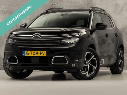 Citroën C5 Aircross 1.6 PureTech Sport 181Pk Automaat (APPLE CARPLAY, GROOT NAVI, 360 CAMERA, LM VELGEN, TREKHAAK, SPORTSTOELEN, KEYLESS, ADAPTIVE CRUISE, NIEUWSTAAT)