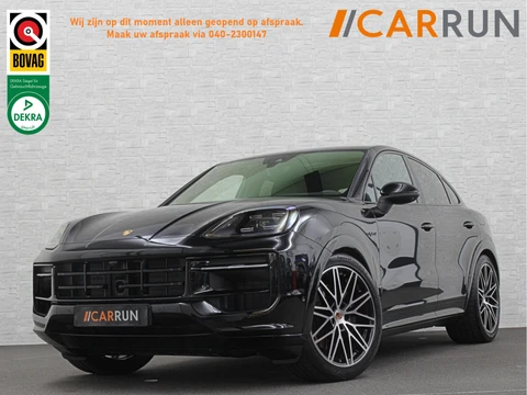 Porsche Cayenne Coupé 3.0 E-Hybrid | Passenger Display | 360 Camera | Sport-Design | ACC | Sport-Chrono | Soft-Close | BOSE | Panorama | Trekhaak | 4-Zone Clima | Matrix-LED | Keyless-Entry | Sfeerverlichting | Luchtvering | 22 Inch | Leder Dashboard | Dodehoek | Memory | Carplay |