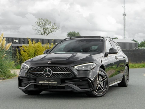 Mercedes C-klasse Estate 300 e AMG Limited|Panoramadak|Multibeam|Camera 360°|Stoelverw.|Night pakket|Distronic|Head up|Memory|Keyless|Sfeerverlichting|