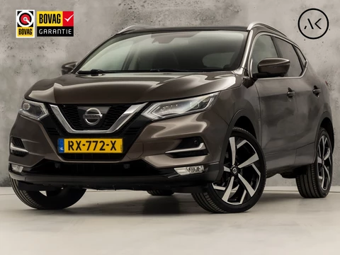 Nissan QASHQAI 1.2 Tekna + (PANORAMADAK, 1e EIGENAAR, NAVIGATIE, 360 CAMERA, ELEK SPORTSTOELEN, LEDER, GETINT GLAS, STOELVERWARMING, NIEUWSTAAT)