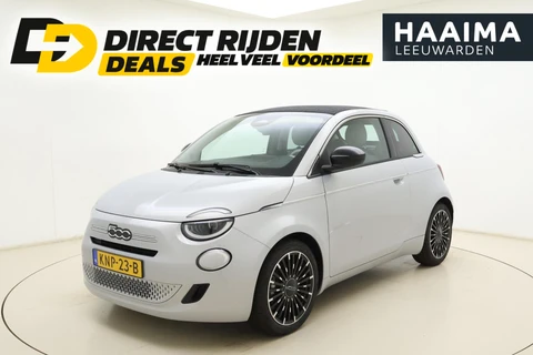 Fiat 500 1.0 Hybrid La Prima Cabrio | DEMO | Lederen bekleding | Camera | 8 Jaar speciale garantie | Parkeersensoren | Climate control