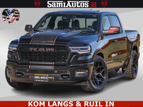 Dodge Ram Pick-Up Limited H.O 540HP 706Nm | Massage + Full Option | De Meest Luxe en Volle in zijn Klasse | Comfortabele Dubbele Cabine met Royale 5 Zitplaatsen | BPM vrij | Nu Leverbaar uit Voorraad | Voorraad Nr 2304 - 8540 | De specialist in Amerikaanse pick‑ups in Nederland en Europa.