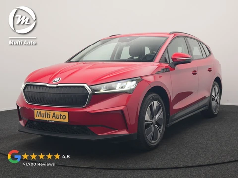Škoda Enyaq iV 50 Comfort 55 kWh Dealer O.H | Adaptive Cruise | Camera | Crystal LED | Apple Carplay | Sportstoelen Verwarmd | BLIS | Virtual | Navigatie | DAB | 19"L.M |