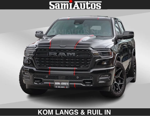 Dodge Ram Pick-Up Limited 540 PK | De Meest Luxe en Volle in zijn Klasse | Massage + Full Option | Comfortabele Dubbele Cabine met Royale 5 Zitplaatsen | BPM vrij | Nu Leverbaar uit Voorraad | Voorraad Nr 2334 - 5409 | De specialist in Amerikaanse pick‑ups in Nederland en Europa.