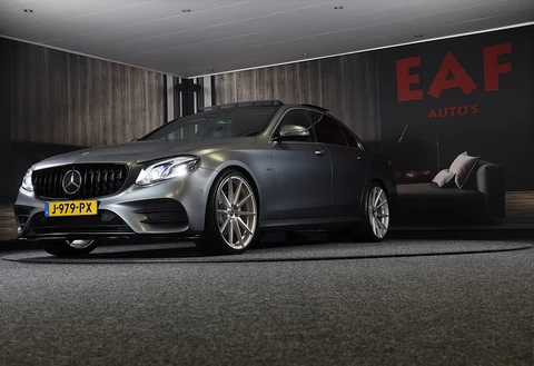 Mercedes-Benz E-klasse 200 AMG Line / Aut / Leder / Burmester / Memory / Elek Stoelen / Dig Cockpit / Open Pano / 21 Inch