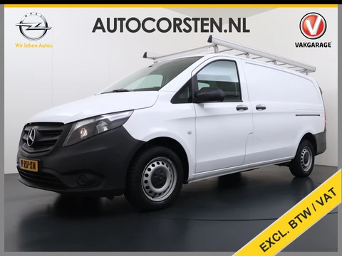 Mercedes-Benz Vito 114CDI Automaat Lang 2X Schuifdeur Trekhaak Camera Euro 6 Navi Airco Imperiaal Cruise Control Pdc Betonplexvloer Wandbetimmering 2.000KG Trekgewicht 1e Eigenaar