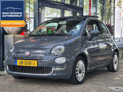 Fiat 500 0.9 TwinAir Turbo Lounge | Schuif / kanteldak | Navigatie | Lederen bekleding |Airconditioning | Licht metalen velgen