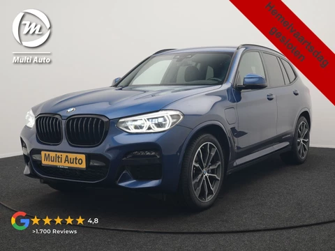 BMW X3 xDrive30e M Sport PHEV 293pk Dealer O.H. | Trekhaak Af Fabriek | Head Up | Camera | Sportstoelen Verwarmd | Harman & Kardon | Keyless | Blis | Apple Carplay | Sfeerverlichting | Cruise Control | 20''L.M. | Navigatie | DAB | Plug In Hybrid |