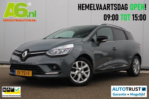 Renault Clio Estate 0.9 TCe Limited Nardo Grey 16 inch LMV Keyless Navigatie Carplay Airco Cruise Control