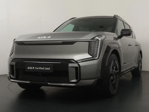 Kia EV9 GT-Line AWD 99.8 kWh - SOH 98,9 % Apple Carplay/Android Auto - Cruise Control - Dodehoekdetectie - Elektrische Glazen Schuif-/Kanteldak - Navigatie - Stoel/Stuur Verwarming - Fabrieksgarantie tot 10-2031