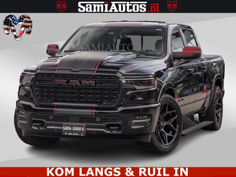 Dodge Ram Pick-Up Limited H.O 540HP 706Nm | Massage + Full Option | De Meest Luxe en Volle in zijn Klasse | Comfortabele Dubbele Cabine met Royale 5 Zitplaatsen | BPM vrij | Nu Leverbaar uit Voorraad | Voorraad Nr 2304 - 8540