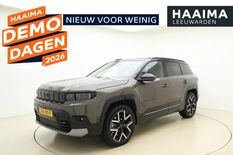 Jeep Compass First Edition 74 kWh | € 8.500,- DEMO VOORDEEL | Nu in de showroom! | Camera's rondom | Focal audio | Elektrische achterklep | 20'' lichtmetalen velgen | Warmtepomp | Elektrische stoelen/massagestoel